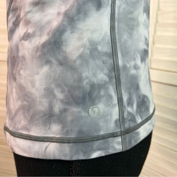 Lululemon Cold Shoulder Yoga Tank Diamond Dye Stargaze Pitch Grey 6 - Picture 4 of 9